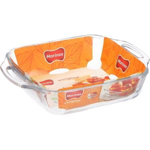 Marinex Ovenschaal van borosilicaat glas - rechthoek - 2.5 Liter - 29 x 24 x 6 cm - serveerschaal