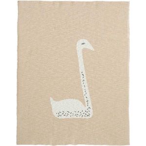 Fresk gebreide deken Swan peach - baby wiegdeken - 80 x 100 cm