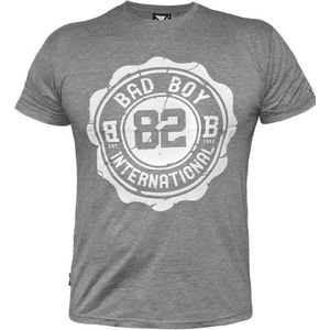 Bad Boy Crest T-Shirt Katoen Lichtgrijs - L