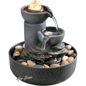 Mrs. Jones Premium Collection Watervalfontein - Decoratief - Met LED verlichting - Meditatief - Glazen bollen - Rustgevende geluiden .