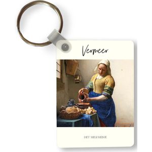 Sleutelhanger - Melkmeisje - Vermeer - Kunst - Uitdeelcadeautjes - Plastic
