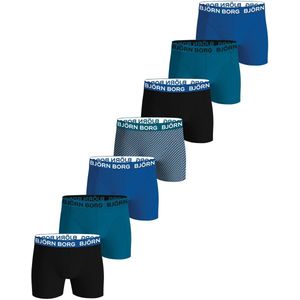 Bjorn Borg 7-Pack jongens boxershorts - Blue core - 164 - Groen