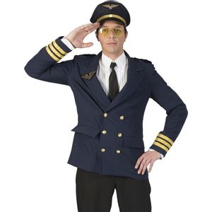 Verkleedpak piloot vliegtuig man Pilot Peter 48-50