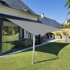 S&Dshopline® 3,5 x 4,5 m, zonnezeil, rechthoekig, waterdichte zonwering, zonnezeil, 95% UV-bescherming, voor buiten, tuin