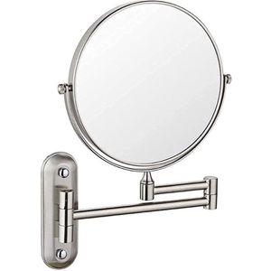 Make-up spiegel met dubbelzijdige vergroting - Muur gemonteerde cosmetische spiegel voor badkamer en slaapkamer