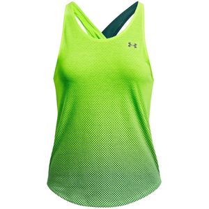 UNDER ARMOUR Streaker Wind Mouwloos T-shirt Dames - Lime Surge / Coastal Teal / Reflective - XS