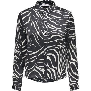 Jacqueline de Yong Blouse Jdyfifi L/s Shirt Wvn Noos 15203504 Black/white Zebra Dames Maat - W38