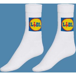 1 paar LIDL Sokken 35-38 Zomer Festival fan collectie witte sokken sportsokken