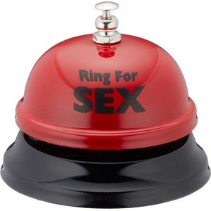 Rode tafelbel Ring for sex 7,5 cm - Tafelbellen/butlerbellen/receptiebellen
