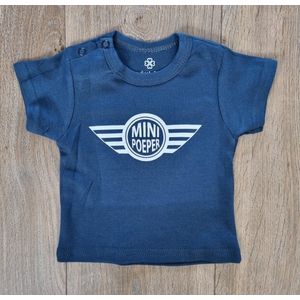 Little Jay mini poeper - Petrol - T-shirt korte mouw - maat 68