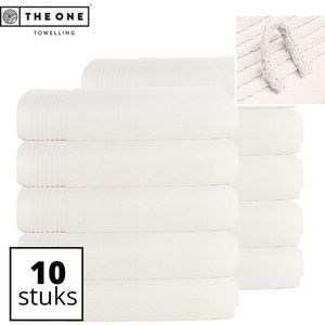 The One Towelling Classic Handdoeken - 70 x 140 cm - 10 Stuks - Voordeelverpakking - Hoge vochtopname - 100% Gekamd katoen - Ivoor Crème