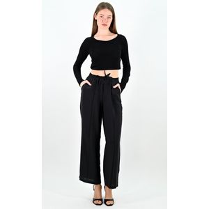 YESMOOI - Wide Leg Culotte-Broek - Zwart - M (38)