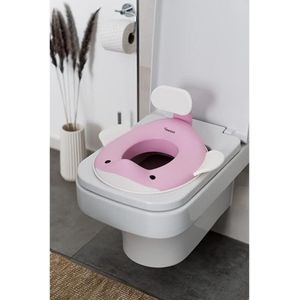 Kindertoiletbril Walvis voor kinderen, schattig walvisdesign, verkrijgbaar in moderne kleuren, vrij van schadelijke stoffen en kindvriendelijk, lichtroze