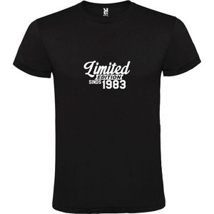 Zwart T-Shirt met “Limited sinds 1983 “ Afbeelding Wit Size XXL