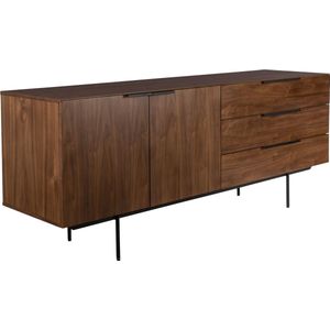Zuiver - Travis - Dressoir - Walnootbruin - Hout - 3 Lades en 2 Deurtjes