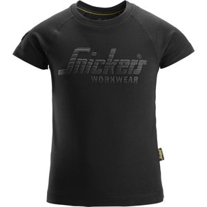 Snickers 7514 Junior Logo T-shirt - Zwart/ - 116