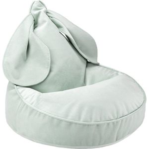 Kinder Zitzak Beanbag Bunny Kinderkamer Misty Green - Zitzak Kind - Zit Zak 100% OEKO- Tex Katoen