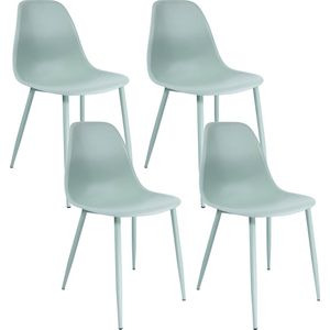 Set van 4 Kick eetkamerstoel Yara - pistache