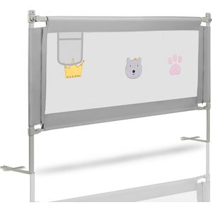Bedhekje 180 cm kinderbedhek voor verticaal heffen, veiligheidsbescherming bedhek ter bescherming tegen vallen voor peuters Uitvalbeschermer Uitvalbeveiliging