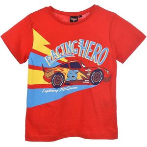 Disney -T-shirt Disney Cars- Jongens - Rood - Maat 122/128