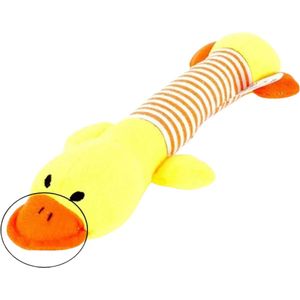 Livano Honden Speelgoed - Hond - Speelgoed - Dog Toy - Pluche - Gele Eend
