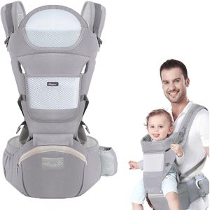 Ergonomische Babydrager & Multifunctionele Taillestool - Kangaroo Bag Accessoires - Geschikt voor Pasgeboren tot Peuter - Multi-Use Voor & Achter - Rood
