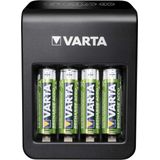 Varta Batterij Oplader - LCD Plug Charger Inclusief 4x AA 2100 MAh