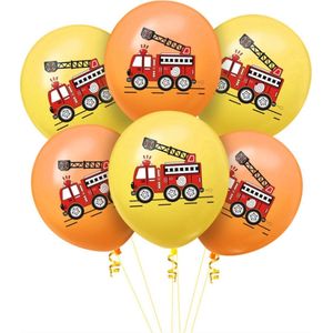 Finnacle - Brandweer ballonnen set - 6-delig - Themafeest - Kinderfeestje - Kinderverjaardag - Ballonnen