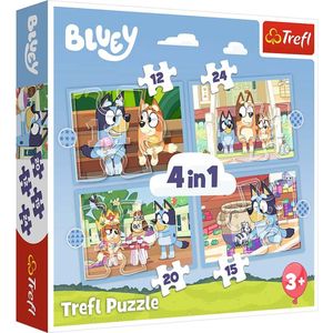 Trefl Trefl - Puzzles - 4in1 (12, 15, 20, 24)"" - Bluey and his world / BBC Bluey