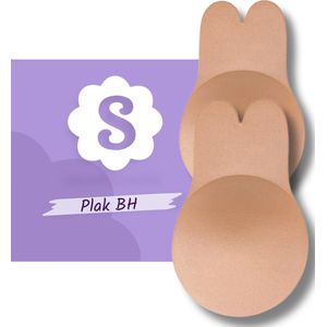 Plak BH - Plak bh Push up - Zelfklevende bh - Maat L/XL - Beige - Bandeau bh - Strapless bh - Bh accessoires - Nipple covers - plakbeha's