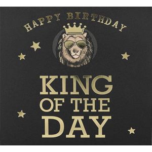 Depesche - Pop up muziekkaart met licht en de tekst ""Happy Birthday King of the day"" - mot. 032