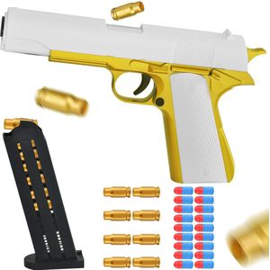 [J&J toys]-[speelgoedpistool]-[zachte kogels]-[werpt hulzen uit]-[m1911 speelgoedgeweer]