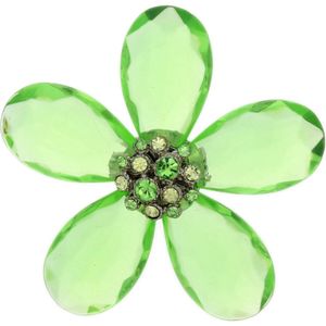 Groene bloemen broche