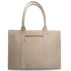 Manfield - Suède beige shopper