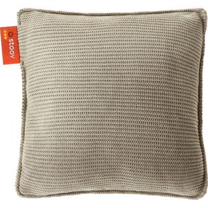 Stoov Warmtekussen - Ploov - Duurzaam & Draadloos - Infrarood warmtekussen - 45x45 Knitted Sand Beige - Standaard Batterij