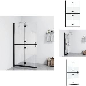 vidaXL Douchescherm - Doucheschermen - Inloopdouchescherm - Inloopdoucheschermen - Inloopdouchewand inklapbaar 80x190 cm ESG-glas halfmat