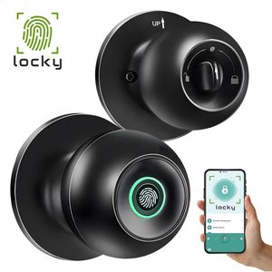 Selevie - Vingerprint deurslot - Zwart - Smart Lock - Slim Deurslot - Met Vingerafdruk - Deurklink - Intelligent Smartlock - Wi-Fi Deurklink - Slot - Kettingslot - Cijferslot - Codevergrendeling - Kantoorslot Smart Deurklink - Met App