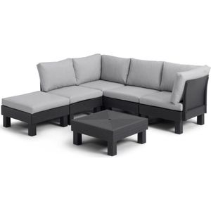 Keter Elements Loungeset 6 personen - Antraciet