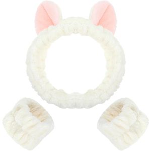 Gezichtswasband set met kattenoren - 3 stuks