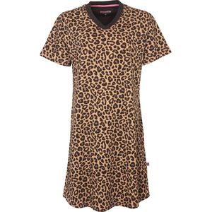 Irresistible Dames Nachthemd - 100% Katoen - Bruin - Maat S