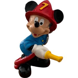 Mickey mouse brandweerman - vintage speelfiguurtje