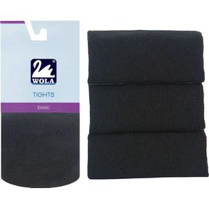 Wola - Panty Gladde voor Kinderen - Maat 140/146 cm - Meisjes - Katoenen - Zwart ( 1 stuks )