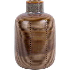 Present Time Bloempotten Vase Bottle ceramic medium Bruin