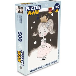 Puzzel Prinses - Roos - Hartjes - Meisjes - Legpuzzel - Puzzel 500 stukjes