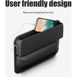 Autostoel Interspace Filler Organizer, Multifunctionele Autostoel Organizer, Creatieve Auto Console Side Opbergdoos, Auto Console Zijvak voor Kaarten Portefeuilles