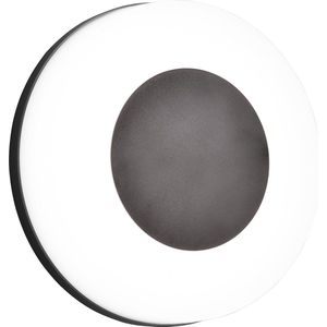 LED Tuinverlichting - Wandlamp Buitenlamp - Torna Mora - 14W - Aanpasbare Kleur - Rond - Mat Zwart - Kunststof