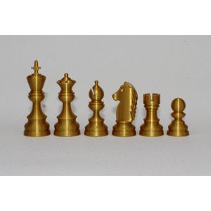 Schaken – Schaakstukken – Maat 1 – Kleur – Goud – Koningshoogte KH 60 mm – 3D print – Voor één speler
