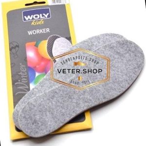 Woly Worker - Extra dikke vilten inlegzool - Maat 37
