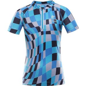 Children's cycling jersey alpine pro lattero neon blue, 152-158