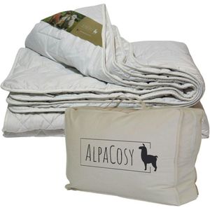 AlpaCosy Dekbed - White Effen Satijn - B 260 x L 220 cm - Lits-jumeaux extra breed Anti-allergisch/Sneldrogend/Luchtdoorlatend/Klimatiserend - 788100-B 260 x L 220 cm